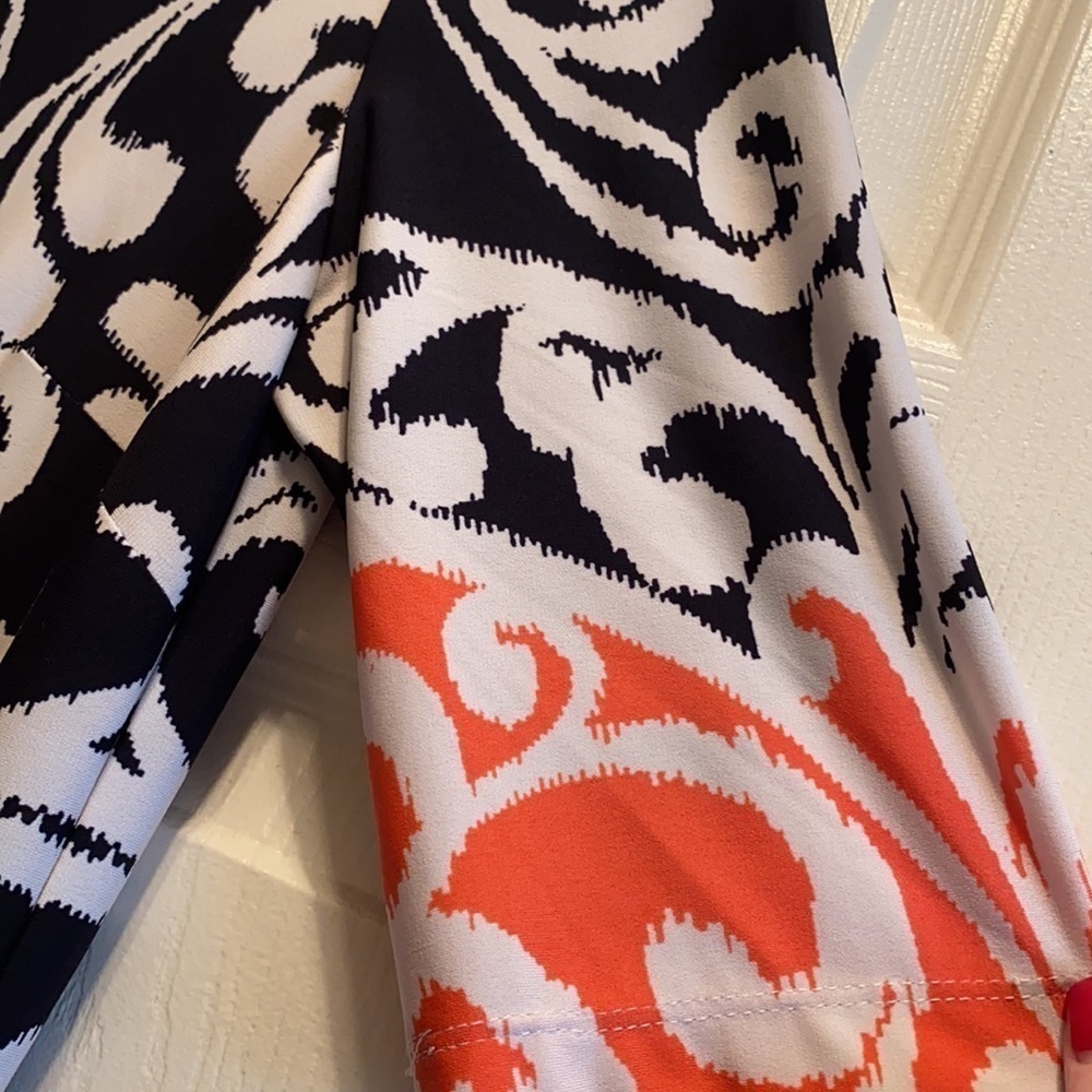 Eliza J Navy and Coral Dress - Picture 2 of 3